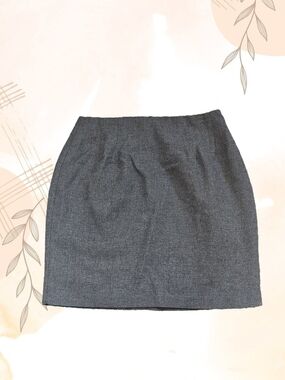 Vintage 80s Smart Parts Gray Mini Pencil Skirt – Made in USA – Size 7 🩶